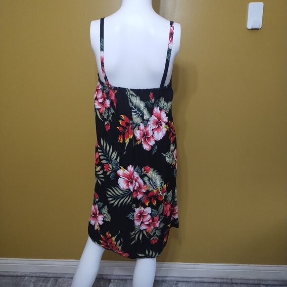 VTG Island Planet Strappy Floral Sun Dress M Boho Beach - Picture 3 of 5